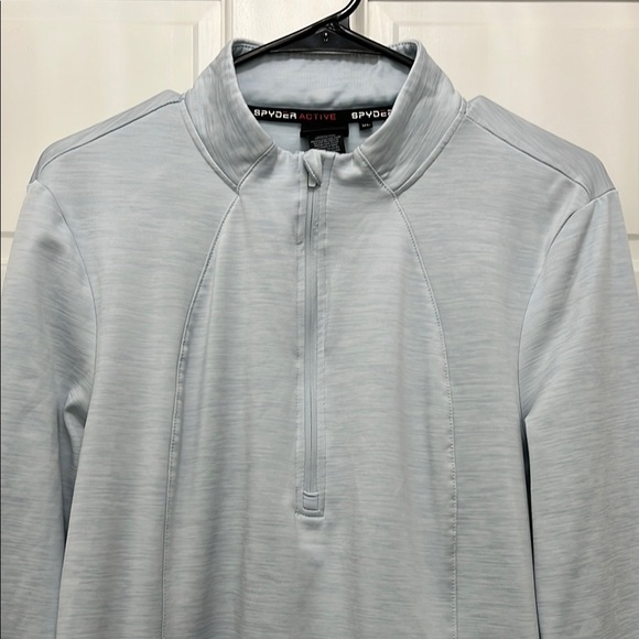 Spyder Half Zip Fleece Lined Sweatshirt in Soft Heather Blue - Size XL - Picture 2 of 14